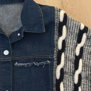 Mixed Media Jean Jacket
Denim/Sweater XL